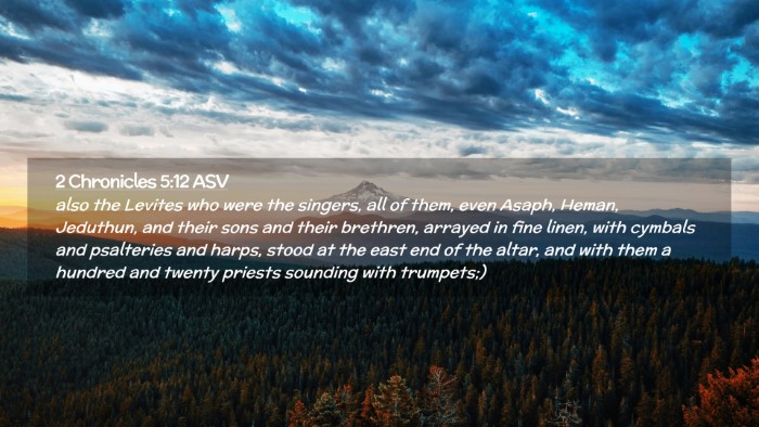 Picture 02 - 2 Chronicles 5:12 ASV Desktop Wallpaper - also the Levites who were the singers, all of - Desktop Bible Verse Wallpaper