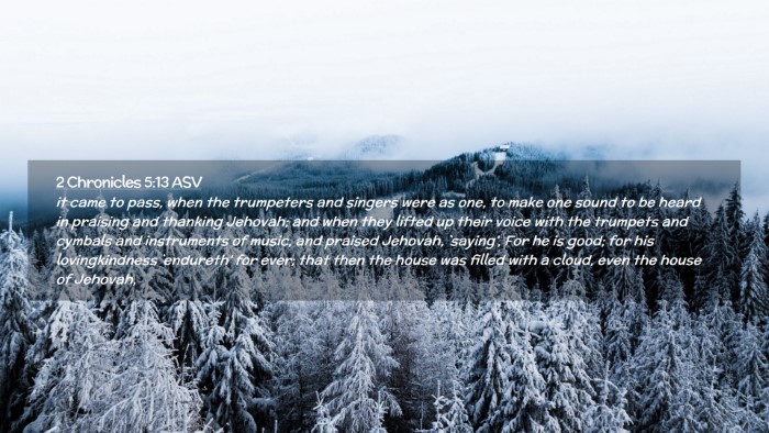 Picture 02 - 2 Chronicles 5:13 ASV Desktop Wallpaper - it came to pass, when the trumpeters and singers - Desktop Bible Verse Wallpaper