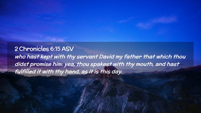 Picture 02 - 2 Chronicles 6:15 ASV Desktop Wallpaper - who hast kept with thy servant David my father - Desktop Bible Verse Wallpaper