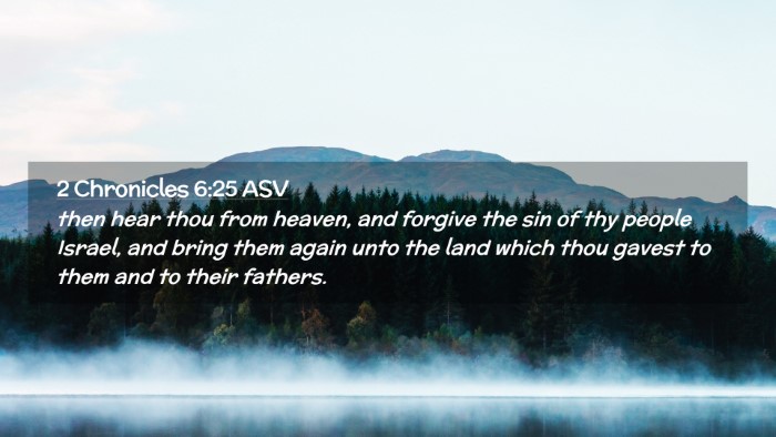 Picture 02 - 2 Chronicles 6:25 ASV Desktop Wallpaper - then hear thou from heaven, and forgive the sin - Desktop Bible Verse Wallpaper