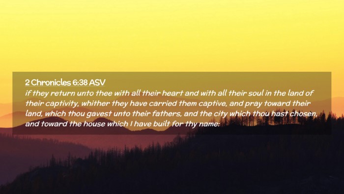 Picture 02 - 2 Chronicles 6:38 ASV Desktop Wallpaper - if they return unto thee with all their heart and - Desktop Bible Verse Wallpaper
