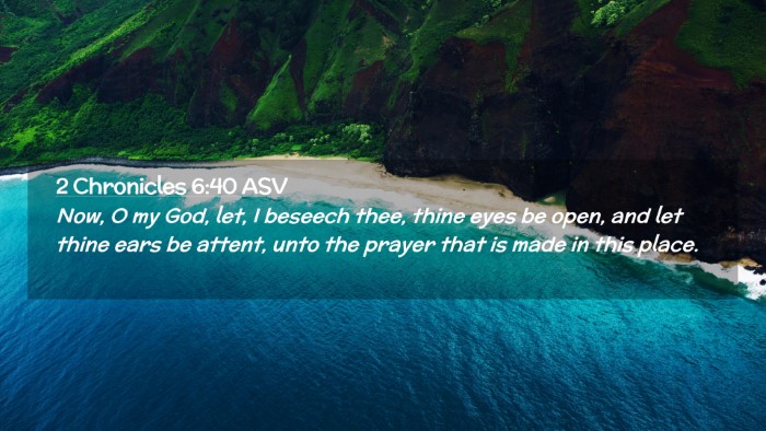 Picture 02 - 2 Chronicles 6:40 ASV Desktop Wallpaper - Now, O my God, let, I beseech thee, thine eyes be - Desktop Bible Verse Wallpaper
