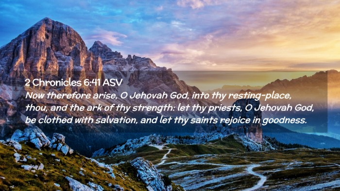 Picture 02 - 2 Chronicles 6:41 ASV Desktop Wallpaper - Now therefore arise, O Jehovah God, into thy - Desktop Bible Verse Wallpaper