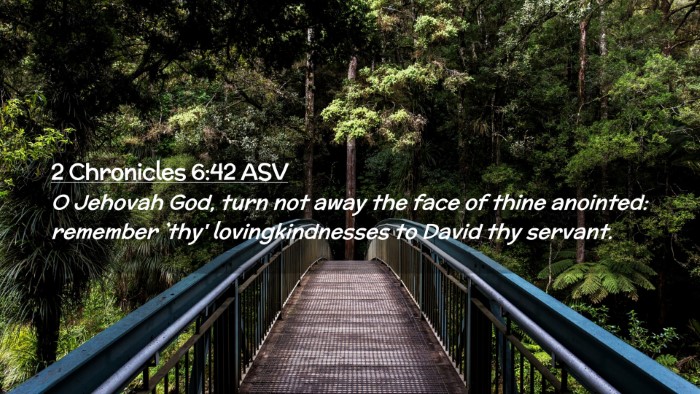 Picture 02 - 2 Chronicles 6:42 ASV Desktop Wallpaper - O Jehovah God, turn not away the face of thine - Desktop Bible Verse Wallpaper
