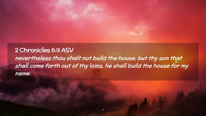 Picture 02 - 2 Chronicles 6:9 ASV Desktop Wallpaper - nevertheless thou shalt not build the house; but - Desktop Bible Verse Wallpaper