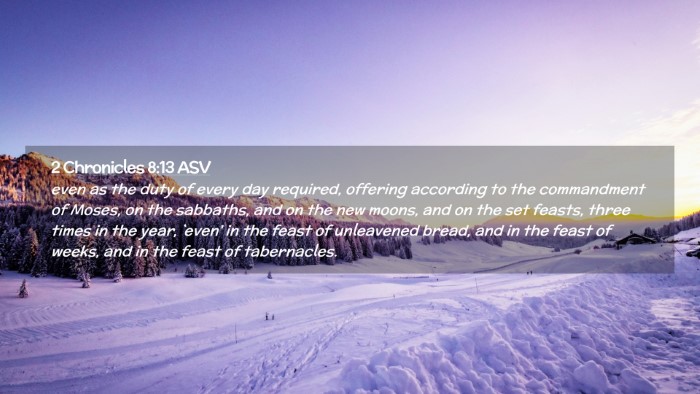 Picture 02 - 2 Chronicles 8:13 ASV Desktop Wallpaper - even as the duty of every day required, offering - Desktop Bible Verse Wallpaper