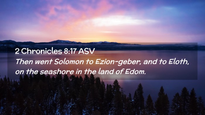 Picture 02 - 2 Chronicles 8:17 ASV Desktop Wallpaper - Then went Solomon to Ezion-geber, and to Eloth, - Desktop Bible Verse Wallpaper