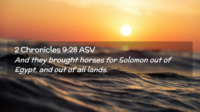 Picture 02 - 2 Chronicles 9:28 ASV Desktop Wallpaper - And they brought horses for Solomon out of Egypt, - Desktop Bible Verse Wallpaper