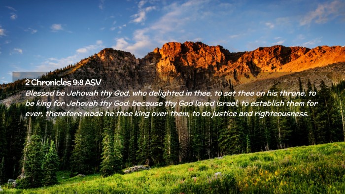 Picture 02 - 2 Chronicles 9:8 ASV Desktop Wallpaper - Blessed be Jehovah thy God, who delighted in - Desktop Bible Verse Wallpaper