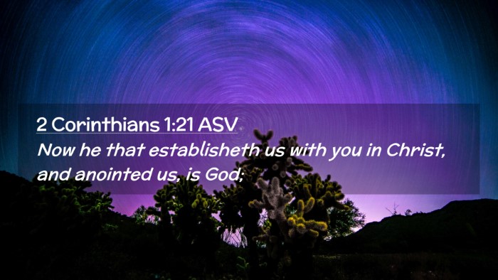 Picture 02 - 2 Corinthians 1:21 ASV Desktop Wallpaper - Now he that establisheth us with you in Christ, - Desktop Bible Verse Wallpaper