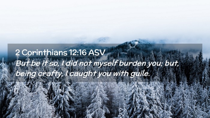 Picture 02 - 2 Corinthians 12:16 ASV Desktop Wallpaper - But be it so, I did not myself burden you; but, - Desktop Bible Verse Wallpaper