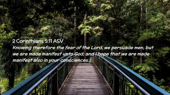 Picture 02 - 2 Corinthians 5:11 ASV Desktop Wallpaper - Knowing therefore the fear of the Lord, we - Desktop Bible Verse Wallpaper