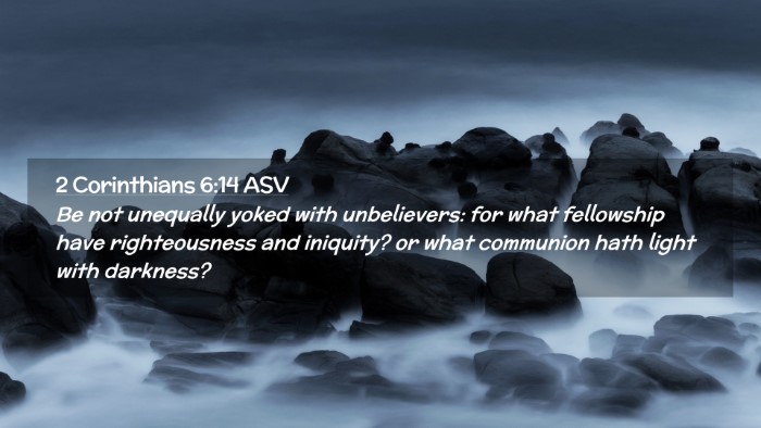Picture 02 - 2 Corinthians 6:14 ASV Desktop Wallpaper - Be not unequally yoked with unbelievers: for what - Desktop Bible Verse Wallpaper