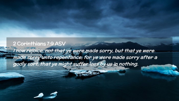 Picture 02 - 2 Corinthians 7:9 ASV Desktop Wallpaper - I now rejoice, not that ye were made sorry, but - Desktop Bible Verse Wallpaper