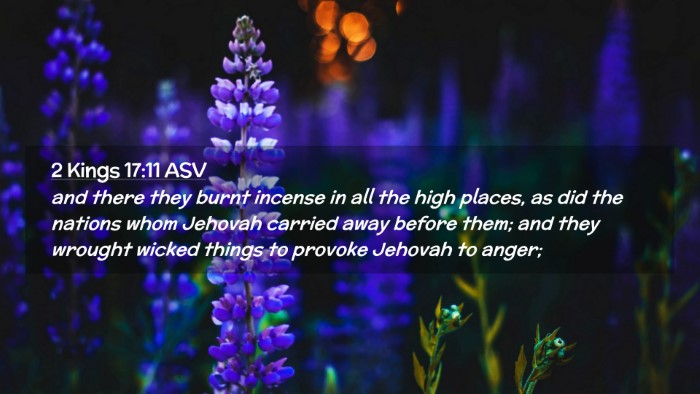Picture 02 - 2 Kings 17:11 ASV Desktop Wallpaper - and there they burnt incense in all the high - Desktop Bible Verse Wallpaper