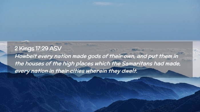 Picture 02 - 2 Kings 17:29 ASV Desktop Wallpaper - Howbeit every nation made gods of their own, and - Desktop Bible Verse Wallpaper