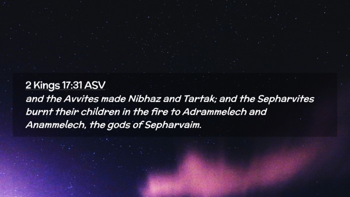 Picture 02 - 2 Kings 17:31 ASV Desktop Wallpaper - and the Avvites made Nibhaz and Tartak; and the - Desktop Bible Verse Wallpaper