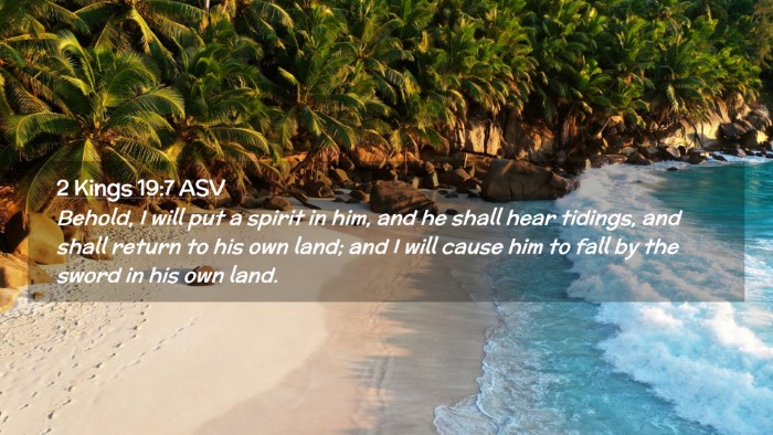 Picture 02 - 2 Kings 19:7 ASV Desktop Wallpaper - Behold, I will put a spirit in him, and he shall - Desktop Bible Verse Wallpaper