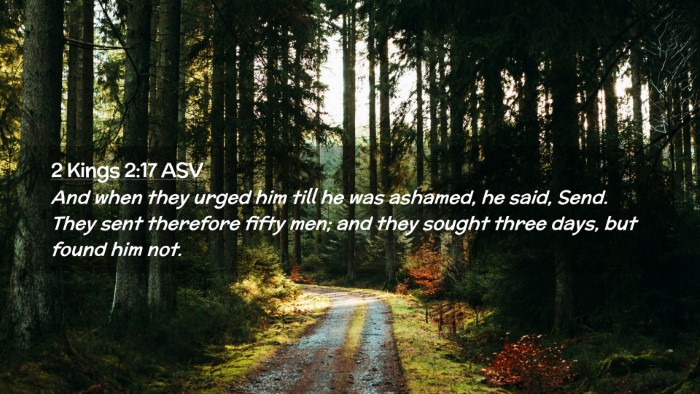 Picture 02 - 2 Kings 2:17 ASV Desktop Wallpaper - And when they urged him till he was ashamed, he - Desktop Bible Verse Wallpaper