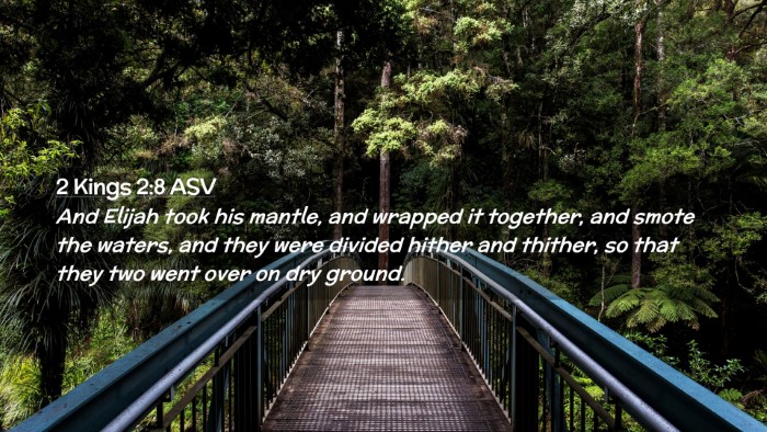 Picture 02 - 2 Kings 2:8 ASV Desktop Wallpaper - And Elijah took his mantle, and wrapped it - Desktop Bible Verse Wallpaper