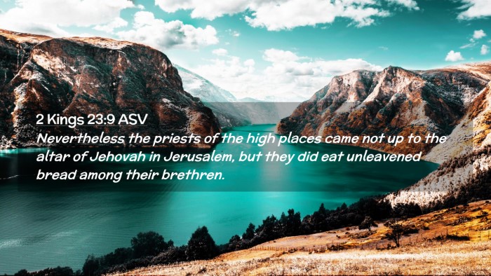 Picture 02 - 2 Kings 23:9 ASV Desktop Wallpaper - Nevertheless the priests of the high places came - Desktop Bible Verse Wallpaper