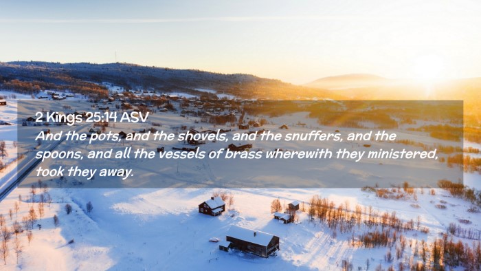 Picture 02 - 2 Kings 25:14 ASV Desktop Wallpaper - And the pots, and the shovels, and the snuffers, - Desktop Bible Verse Wallpaper