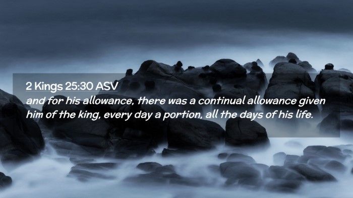 Picture 02 - 2 Kings 25:30 ASV Desktop Wallpaper - and for his allowance, there was a continual - Desktop Bible Verse Wallpaper
