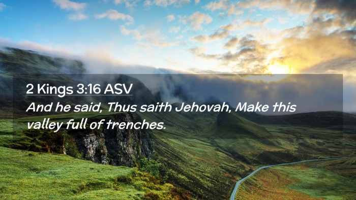 Picture 02 - 2 Kings 3:16 ASV Desktop Wallpaper - And he said, Thus saith Jehovah, Make this valley - Desktop Bible Verse Wallpaper