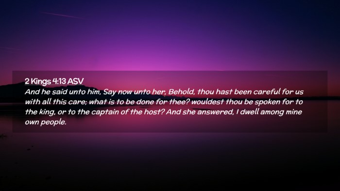 Picture 02 - 2 Kings 4:13 ASV Desktop Wallpaper - And he said unto him, Say now unto her, Behold, - Desktop Bible Verse Wallpaper