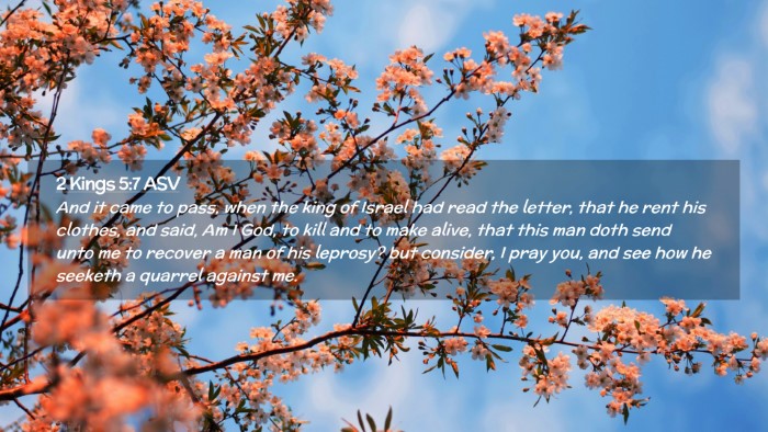 Picture 02 - 2 Kings 5:7 ASV Desktop Wallpaper - And it came to pass, when the king of Israel had - Desktop Bible Verse Wallpaper