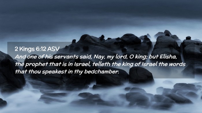 Picture 02 - 2 Kings 6:12 ASV Desktop Wallpaper - And one of his servants said, Nay, my lord, O - Desktop Bible Verse Wallpaper