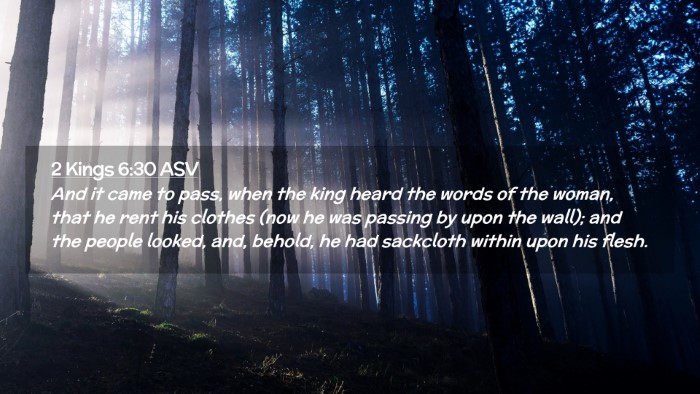 Picture 02 - 2 Kings 6:30 ASV Desktop Wallpaper - And it came to pass, when the king heard the - Desktop Bible Verse Wallpaper
