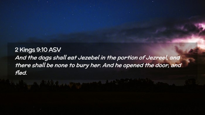Picture 02 - 2 Kings 9:10 ASV Desktop Wallpaper - And the dogs shall eat Jezebel in the portion of - Desktop Bible Verse Wallpaper