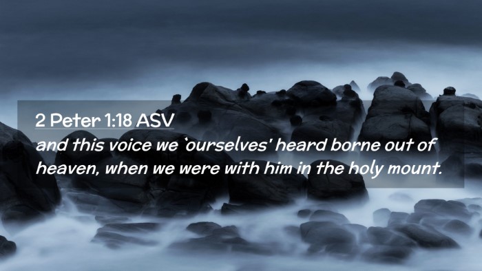 Picture 02 - 2 Peter 1:18 ASV Desktop Wallpaper - and this voice we `ourselves' heard borne out of - Desktop Bible Verse Wallpaper