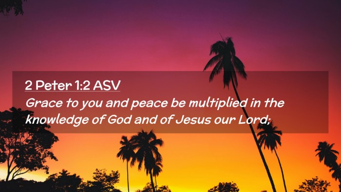 Picture 02 - 2 Peter 1:2 ASV Desktop Wallpaper - Grace to you and peace be multiplied in the - Desktop Bible Verse Wallpaper