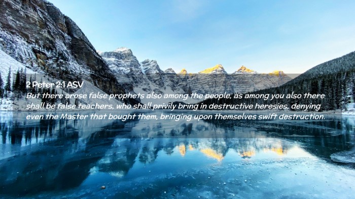 Picture 02 - 2 Peter 2:1 ASV Desktop Wallpaper - But there arose false prophets also among the - Desktop Bible Verse Wallpaper