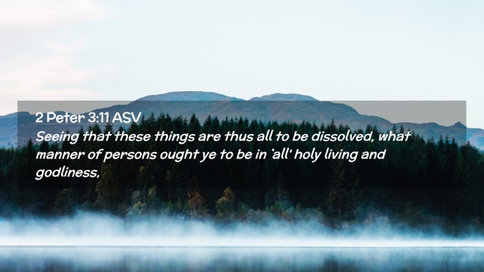 Picture 02 - 2 Peter 3:11 ASV Desktop Wallpaper - Seeing that these things are thus all to be - Desktop Bible Verse Wallpaper