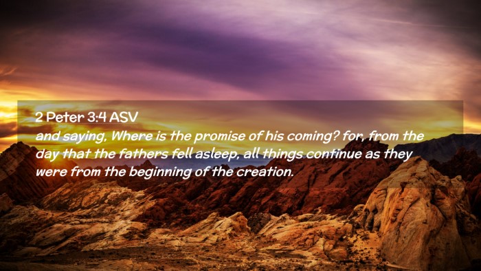 Picture 02 - 2 Peter 3:4 ASV Desktop Wallpaper - and saying, Where is the promise of his coming? - Desktop Bible Verse Wallpaper
