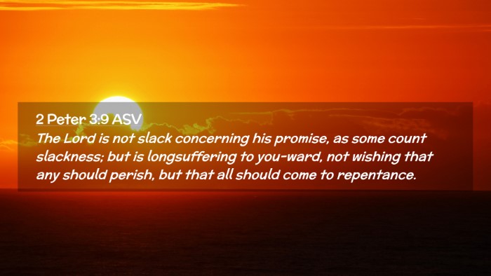 Picture 02 - 2 Peter 3:9 ASV Desktop Wallpaper - The Lord is not slack concerning his promise, as - Desktop Bible Verse Wallpaper