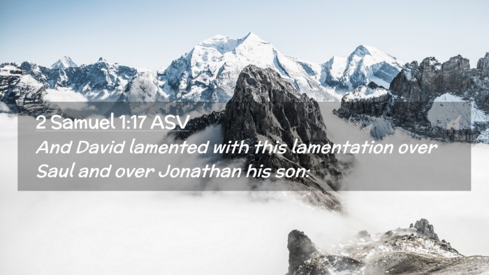 Picture 02 - 2 Samuel 1:17 ASV Desktop Wallpaper - And David lamented with this lamentation over - Desktop Bible Verse Wallpaper