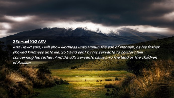 Picture 02 - 2 Samuel 10:2 ASV Desktop Wallpaper - And David said, I will show kindness unto Hanun - Desktop Bible Verse Wallpaper