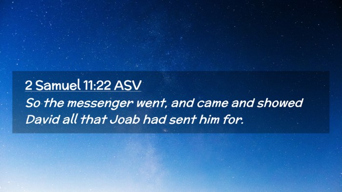 Picture 02 - 2 Samuel 11:22 ASV Desktop Wallpaper - So the messenger went, and came and showed David - Desktop Bible Verse Wallpaper