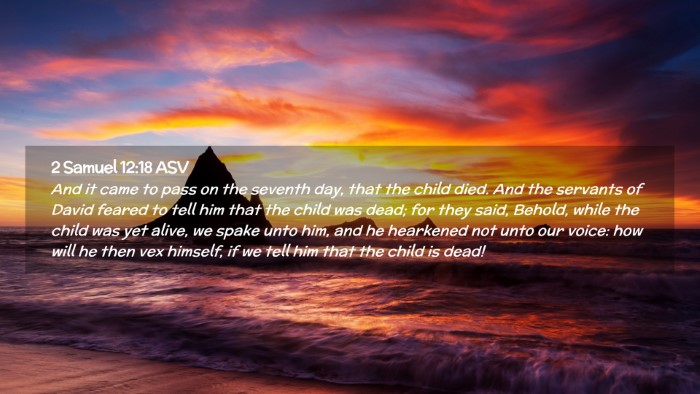 Picture 02 - 2 Samuel 12:18 ASV Desktop Wallpaper - And it came to pass on the seventh day, that the - Desktop Bible Verse Wallpaper