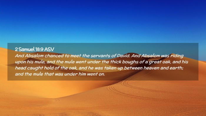 Picture 02 - 2 Samuel 18:9 ASV Desktop Wallpaper - And Absalom chanced to meet the servants of - Desktop Bible Verse Wallpaper