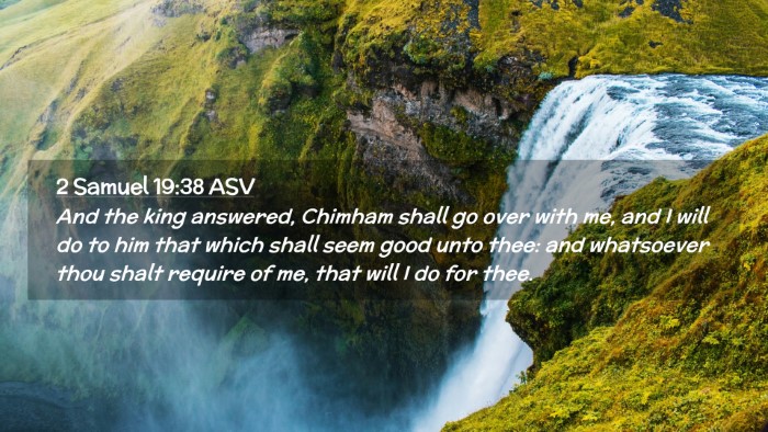 Picture 02 - 2 Samuel 19:38 ASV Desktop Wallpaper - And the king answered, Chimham shall go over with - Desktop Bible Verse Wallpaper