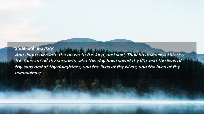Picture 02 - 2 Samuel 19:5 ASV Desktop Wallpaper - And Joab came into the house to the king, and - Desktop Bible Verse Wallpaper