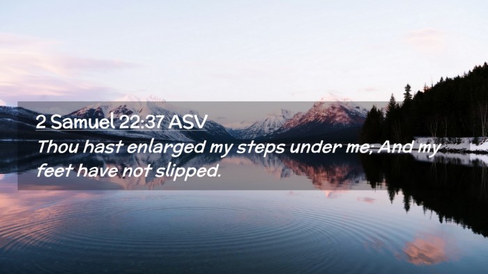 Picture 02 - 2 Samuel 22:37 ASV Desktop Wallpaper - Thou hast enlarged my steps under me; And my feet - Desktop Bible Verse Wallpaper