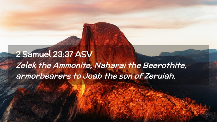 Picture 02 - 2 Samuel 23:37 ASV Desktop Wallpaper - Zelek the Ammonite, Naharai the Beerothite, - Desktop Bible Verse Wallpaper