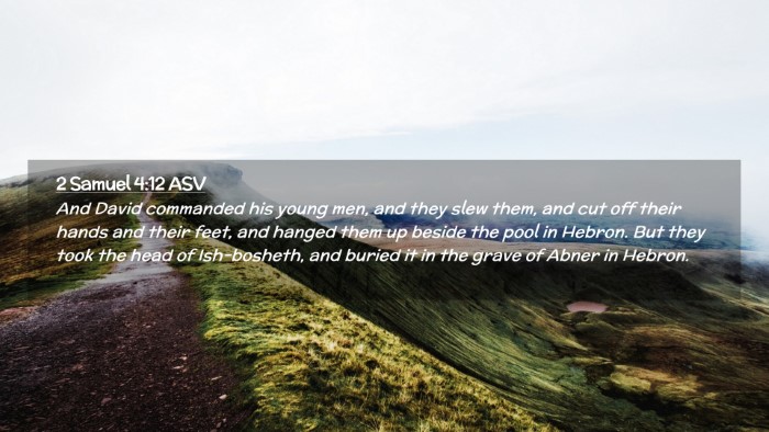Picture 02 - 2 Samuel 4:12 ASV Desktop Wallpaper - And David commanded his young men, and they slew - Desktop Bible Verse Wallpaper