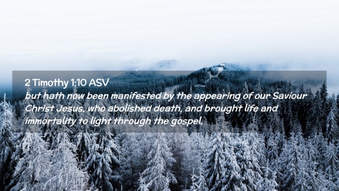 Picture 02 - 2 Timothy 1:10 ASV Desktop Wallpaper - but hath now been manifested by the appearing of - Desktop Bible Verse Wallpaper